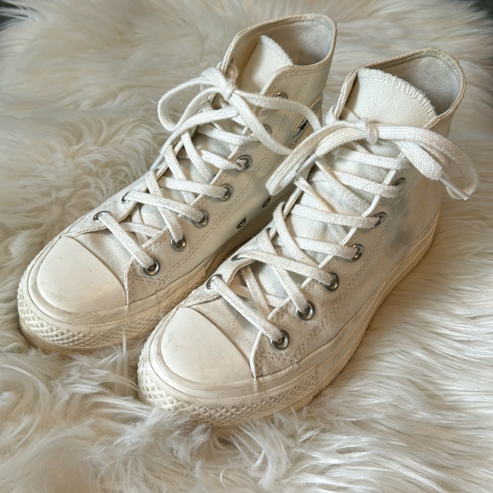 Converse White High-Top Sneakers